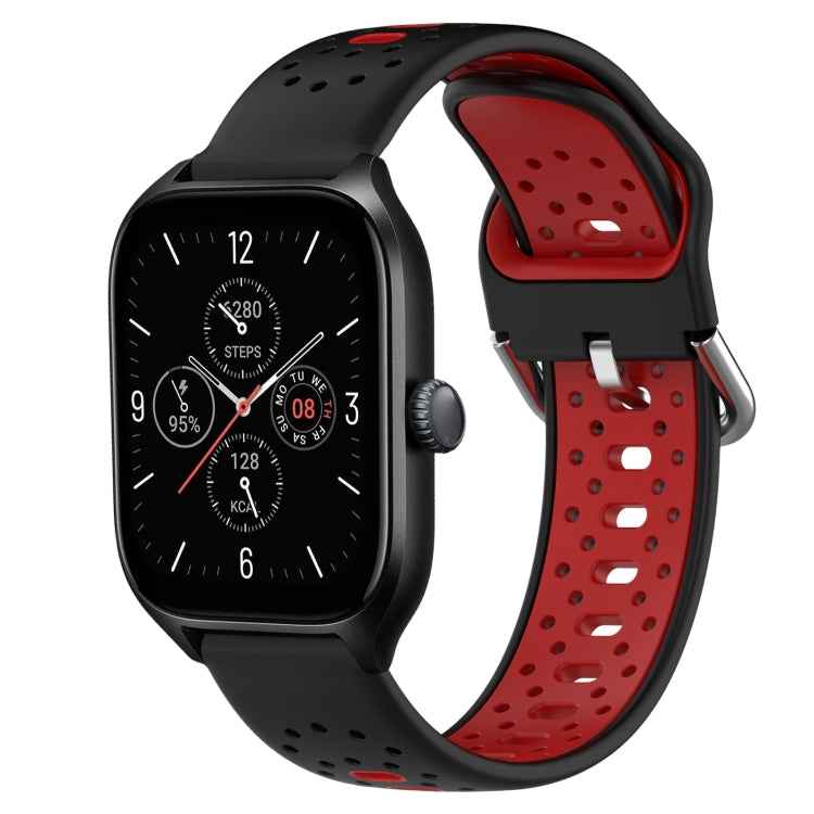 20mm Breathable Two-Color Silicone Watch Band, For Amazfit GTR Mini, For Amazfit GTS 4, For Amazfit GTS 4 Mini