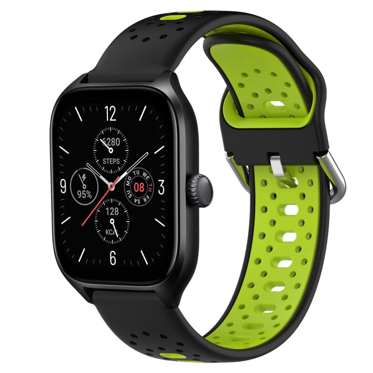 20mm Breathable Two-Color Silicone Watch Band, For Amazfit GTR Mini, For Amazfit GTS 4, For Amazfit GTS 4 Mini