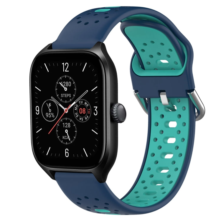 20mm Breathable Two-Color Silicone Watch Band, For Amazfit GTR Mini, For Amazfit GTS 4, For Amazfit GTS 4 Mini