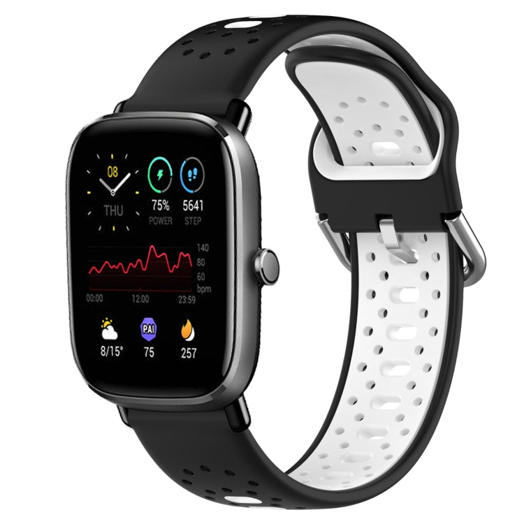 20mm Breathable Two-Color Silicone Watch Band, For Amazfit GTR Mini, For Amazfit GTS 4, For Amazfit GTS 4 Mini