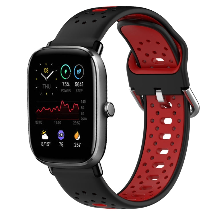 20mm Breathable Two-Color Silicone Watch Band, For Amazfit GTR Mini, For Amazfit GTS 4, For Amazfit GTS 4 Mini