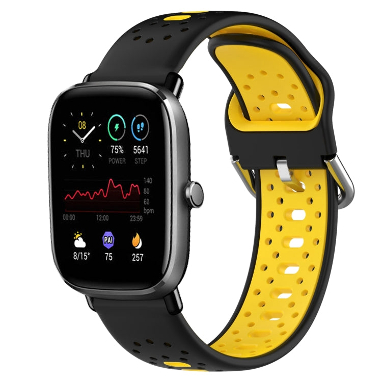 20mm Breathable Two-Color Silicone Watch Band, For Amazfit GTR Mini, For Amazfit GTS 4, For Amazfit GTS 4 Mini