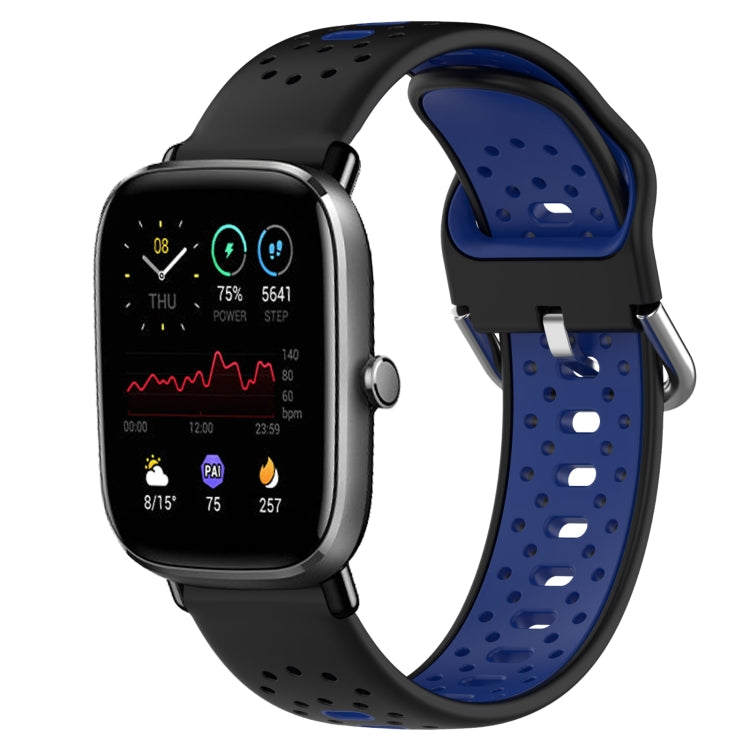 20mm Breathable Two-Color Silicone Watch Band, For Amazfit GTR Mini, For Amazfit GTS 4, For Amazfit GTS 4 Mini