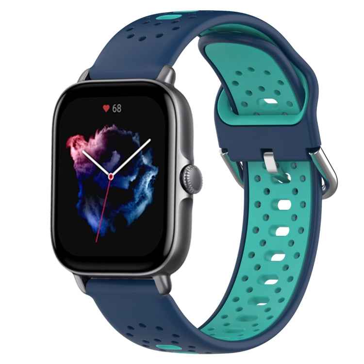 20mm Breathable Two-Color Silicone Watch Band, For Amazfit GTS 3, For Amazfit GTS 2E, For Amazfit GTS 2 Mini