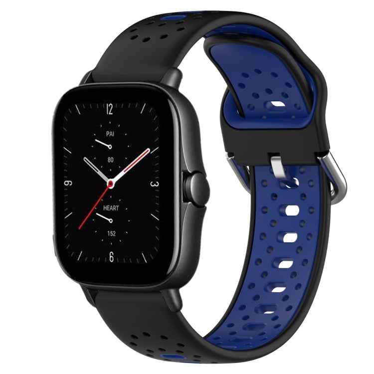 20mm Breathable Two-Color Silicone Watch Band, For Amazfit GTS 3, For Amazfit GTS 2E, For Amazfit GTS 2 Mini