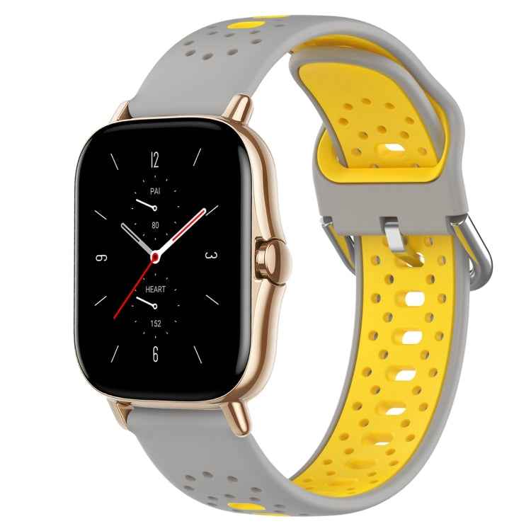 20mm Breathable Two-Color Silicone Watch Band, For Amazfit GTS 2, For Amazfit GTS, For Amazfit GTR 42mm