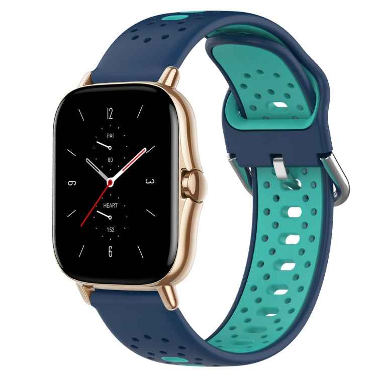 20mm Breathable Two-Color Silicone Watch Band, For Amazfit GTS 2, For Amazfit GTS, For Amazfit GTR 42mm