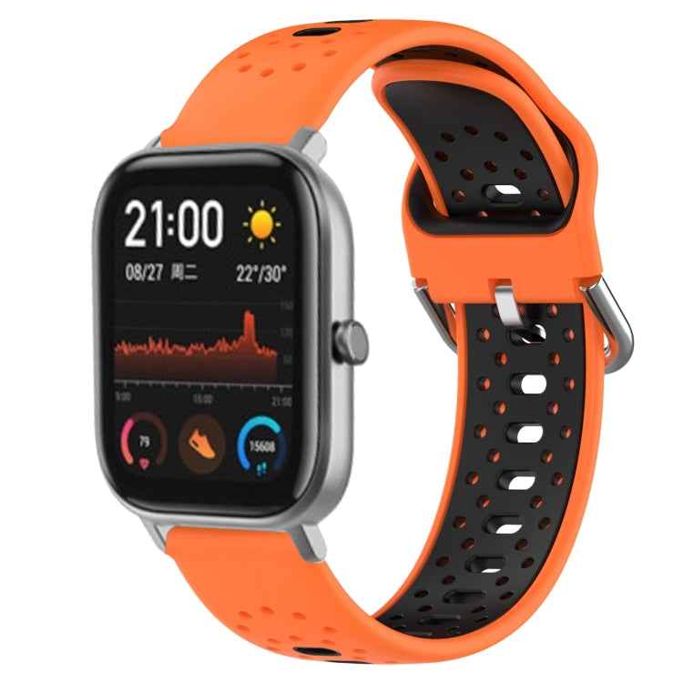 20mm Breathable Two-Color Silicone Watch Band, For Amazfit GTS 2, For Amazfit GTS, For Amazfit GTR 42mm