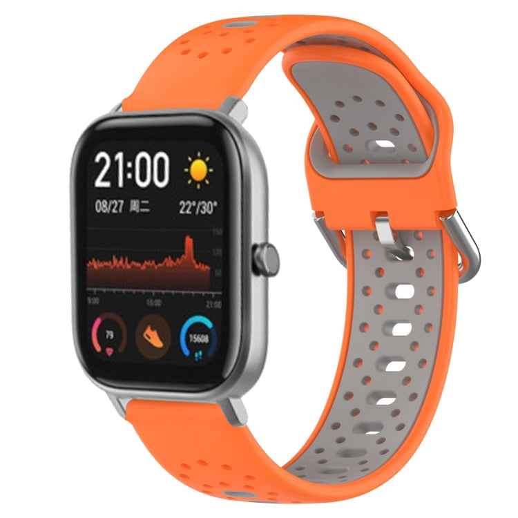 20mm Breathable Two-Color Silicone Watch Band, For Amazfit GTS 2, For Amazfit GTS, For Amazfit GTR 42mm