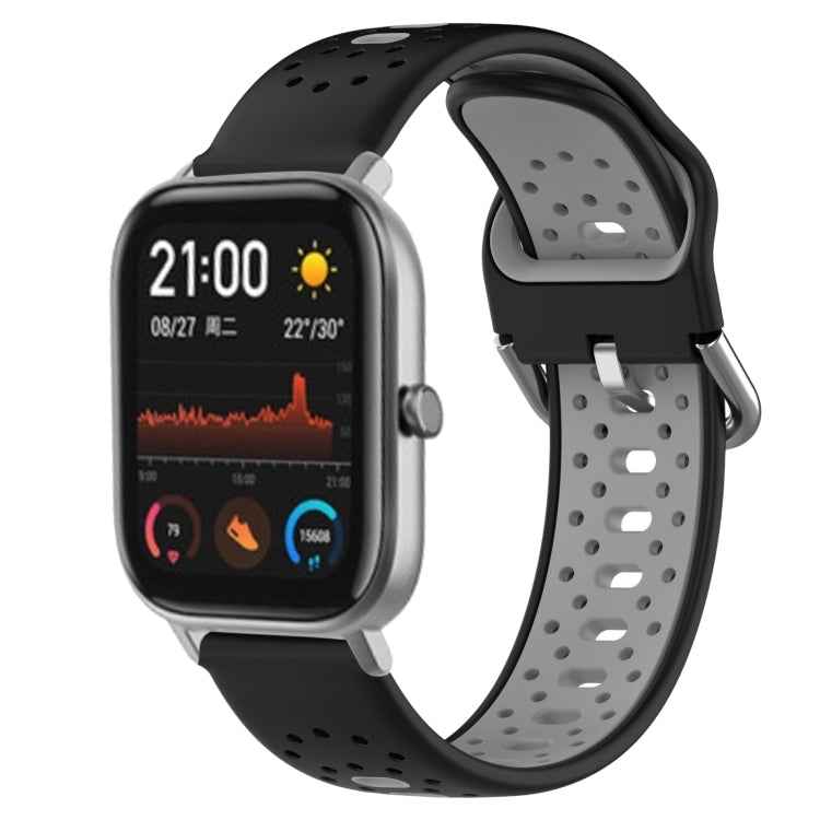 20mm Breathable Two-Color Silicone Watch Band, For Amazfit GTS 2, For Amazfit GTS, For Amazfit GTR 42mm