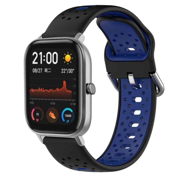 20mm Breathable Two-Color Silicone Watch Band, For Amazfit GTS 2, For Amazfit GTS, For Amazfit GTR 42mm
