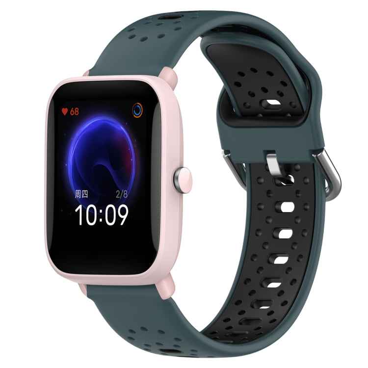 20mm Breathable Two-Color Silicone Watch Band, For Amazfit Pop Pro, For Amazfit Pop, For Amazfit Bip3