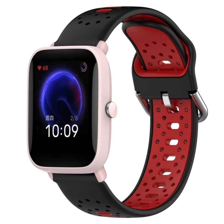 20mm Breathable Two-Color Silicone Watch Band, For Amazfit Pop Pro, For Amazfit Pop, For Amazfit Bip3