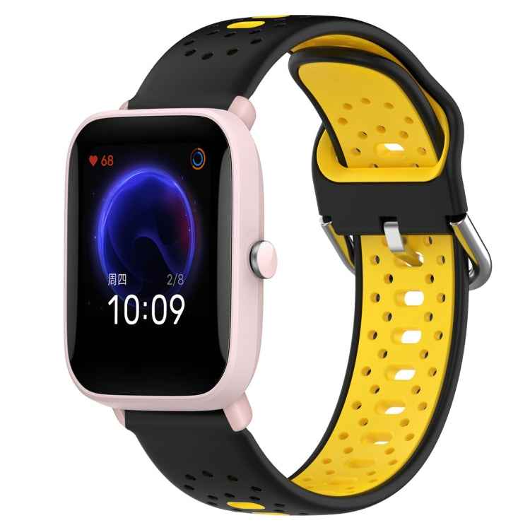 20mm Breathable Two-Color Silicone Watch Band, For Amazfit Pop Pro, For Amazfit Pop, For Amazfit Bip3