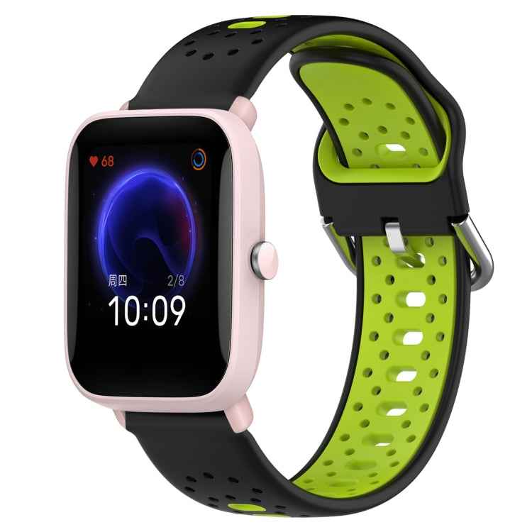 20mm Breathable Two-Color Silicone Watch Band, For Amazfit Pop Pro, For Amazfit Pop, For Amazfit Bip3