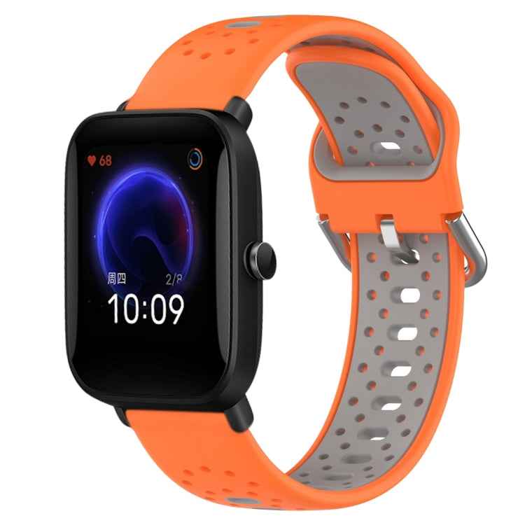 20mm Breathable Two-Color Silicone Watch Band, For Amazfit Pop Pro, For Amazfit Pop, For Amazfit Bip3