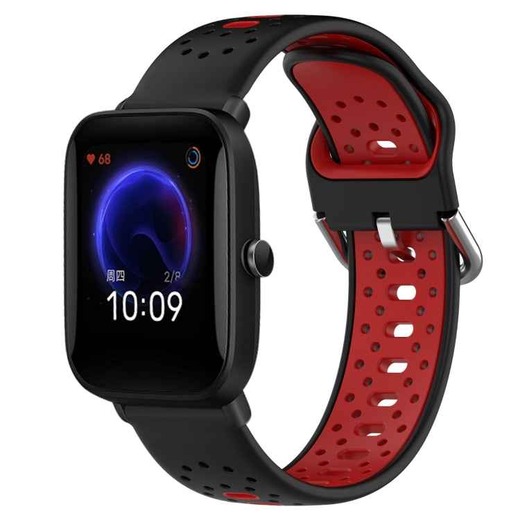 20mm Breathable Two-Color Silicone Watch Band, For Amazfit Pop Pro, For Amazfit Pop, For Amazfit Bip3