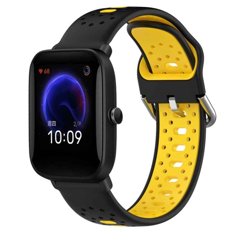 20mm Breathable Two-Color Silicone Watch Band, For Amazfit Pop Pro, For Amazfit Pop, For Amazfit Bip3