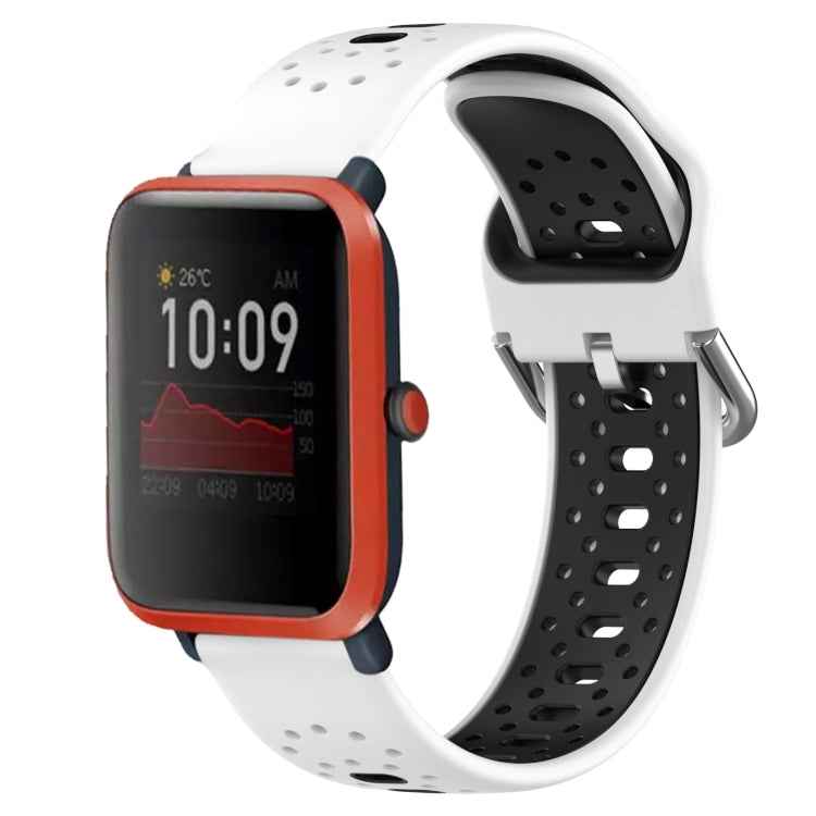 20mm Breathable Two-Color Silicone Watch Band, For Amazfit Bip 1S