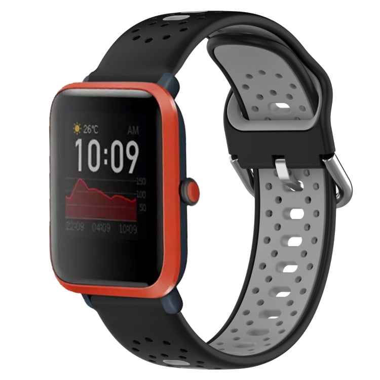 20mm Breathable Two-Color Silicone Watch Band, For Amazfit Bip 1S