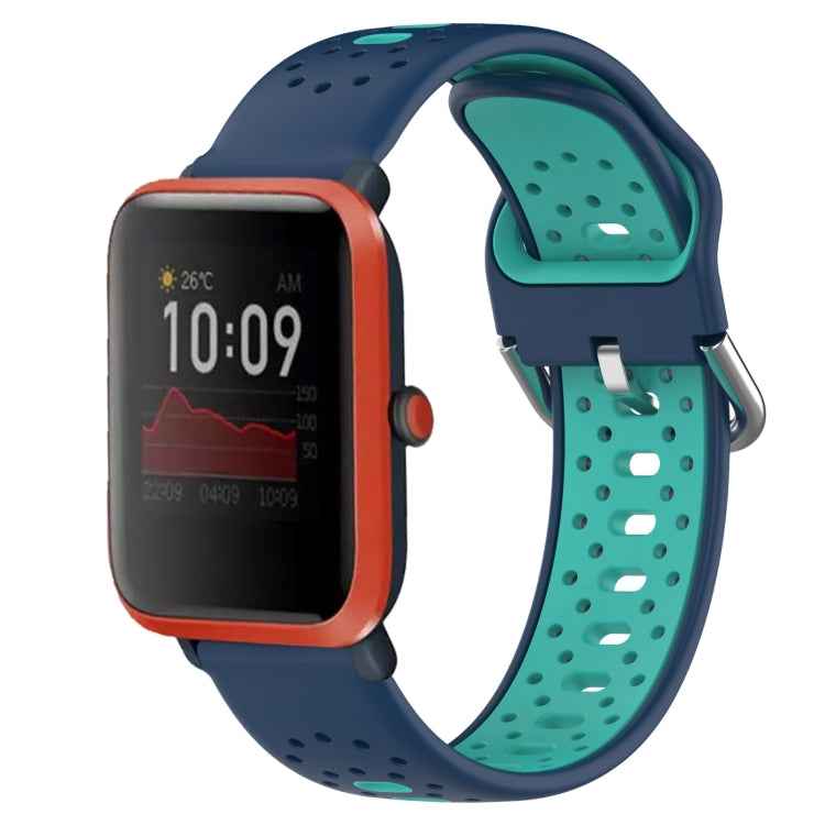 20mm Breathable Two-Color Silicone Watch Band, For Amazfit Bip 1S