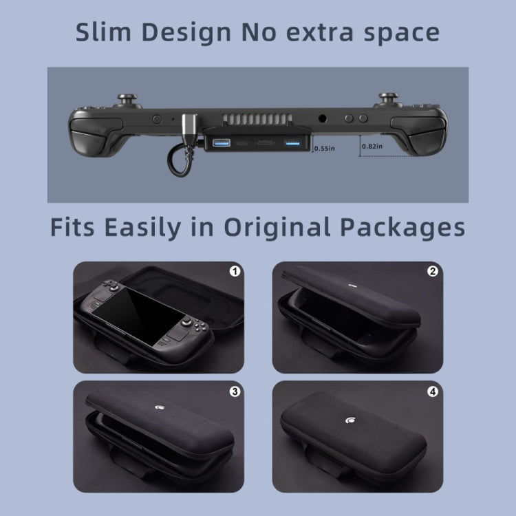 V266 For Steam Deck 5 in 1 Bracket Docking Station Charging Base Support 4K/60Hz USB3.0