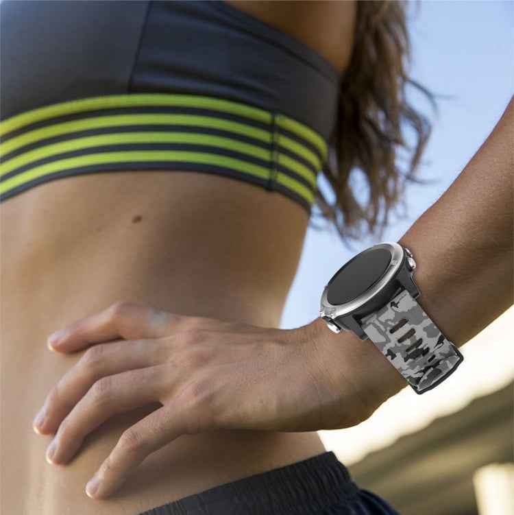 26mm Camouflage Printed Silicone Watch Band