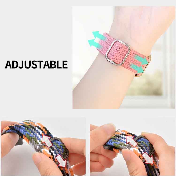 For Xiaomi Mi Band 8 ENKAY Hat-Prince 2 in 1 Set Full Coverage Screen Protector + Elastic Braided Nylon Watch Band