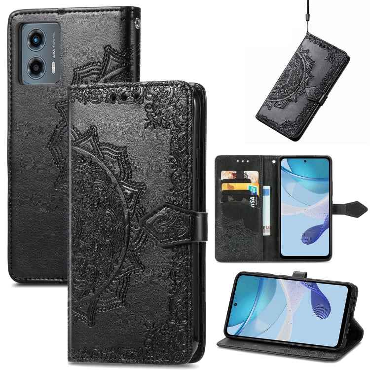 Mandala Flower Embossed Leather Phone Case, For Motorola Moto G 5G 2023