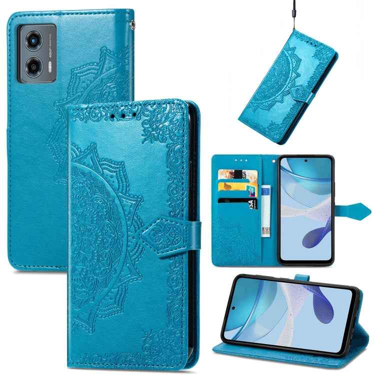 Mandala Flower Embossed Leather Phone Case, For Motorola Moto G 5G 2023