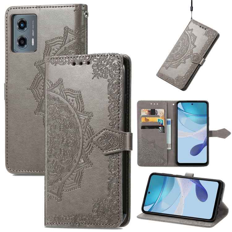 Mandala Flower Embossed Leather Phone Case, For Motorola Moto G 5G 2023