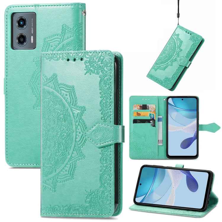 Mandala Flower Embossed Leather Phone Case, For Motorola Moto G 5G 2023