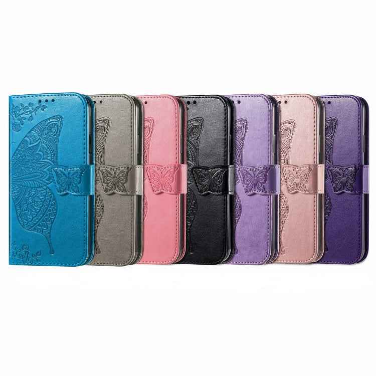 Butterfly Love Flower Embossed Leather Phone Case, For Huawei Nova 11 Pro, For Huawei Nova 11, For Huawei P60, For Huawei P60 Pro