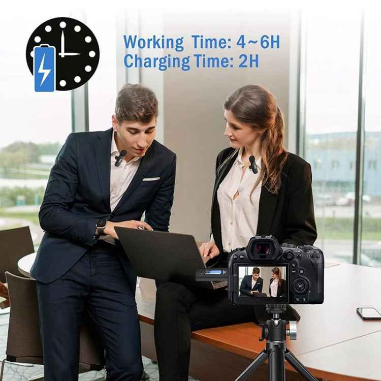 Lavalier Wireless Noise Reduction Microphone for Phone / Camera / Laptop / MacBook with 3.5mm Receiver