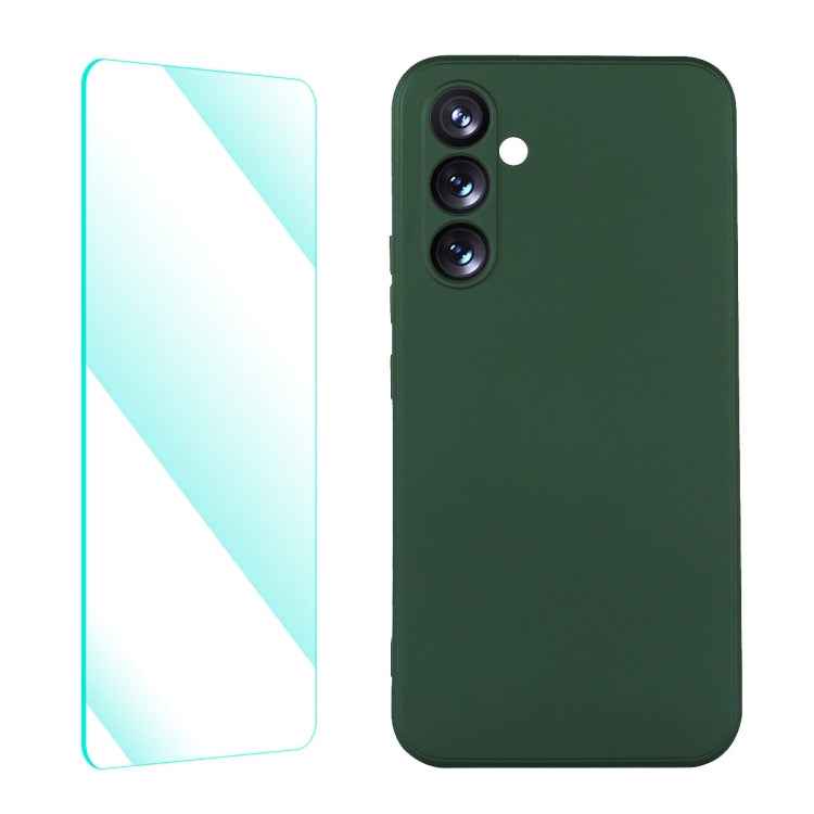 ENKAY Liquid Silicone Phone Case with Tempered Film, For Samsung Galaxy A54 5G
