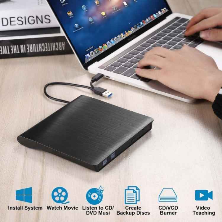 BT638 Notebook Desktop External USB 3.0 Portable CD Player CD-RW Optical Drive Burner, BT638