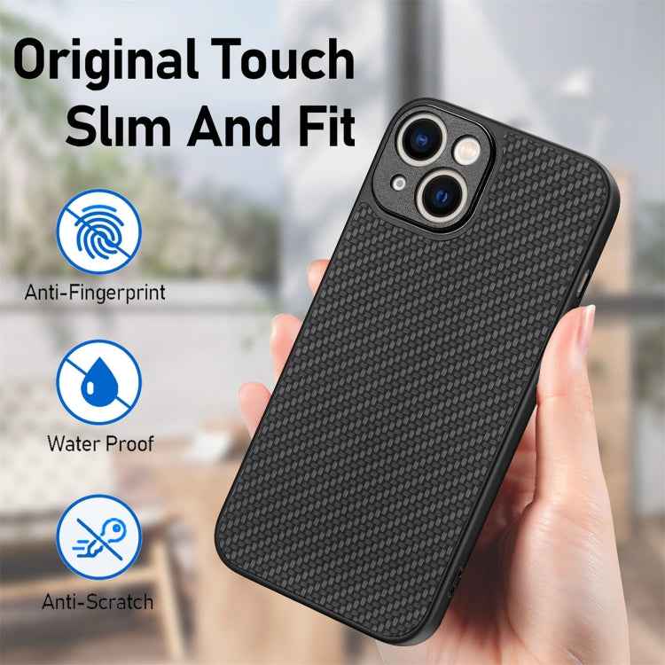 Carbon Fiber Texture Leather Back Phone Case, For iPhone 6 / 6s
