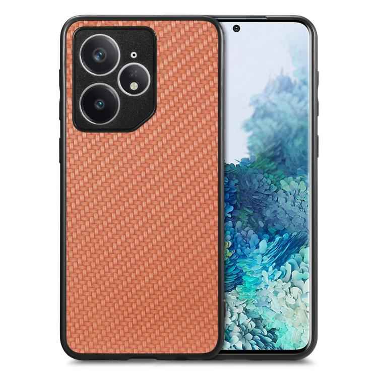 Carbon Fiber Texture Leather Back Cover Phone Case, For Realme 14 Pro+, For Realme 14 Pro, For Realme Neo7, For Realme C30