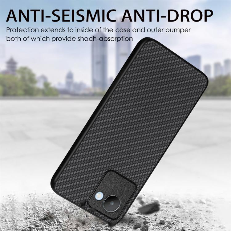 Carbon Fiber Texture Leather Back Cover Phone Case, For Realme 14 Pro+, For Realme 14 Pro, For Realme Neo7, For Realme C30
