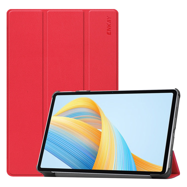ENKAY Tri-fold Custer Texture Leather Smart Tablet Case