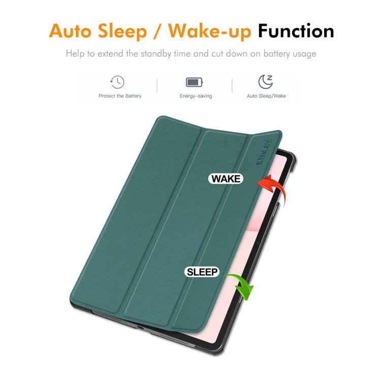 ENKAY Tri-fold Custer Texture Leather Smart Tablet Case