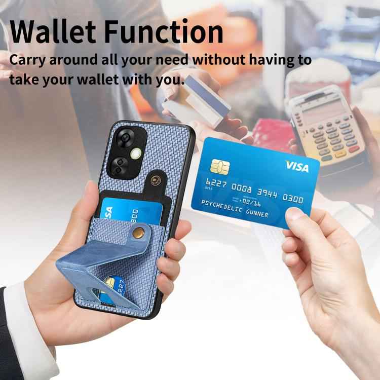 Carbon Fiber Wallet Flip Card K-shaped Holder Phone Case, For OnePlus 15, For Oneplus Nord CE 3 Lite, For Oneplus Nord CE 2 Lite 5G