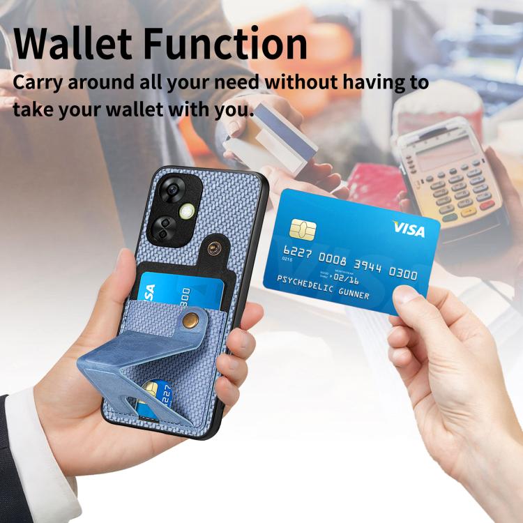 Carbon Fiber Wallet Flip Card K-shaped Holder Phone Case, For OnePlus Ace 6 / 6T / 15R, For OnePlus 15