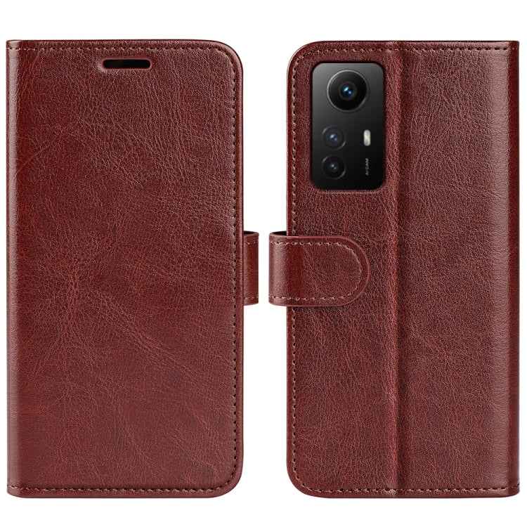 R64 Texture Horizontal Flip Leather Phone Case, For Redmi Note 12S