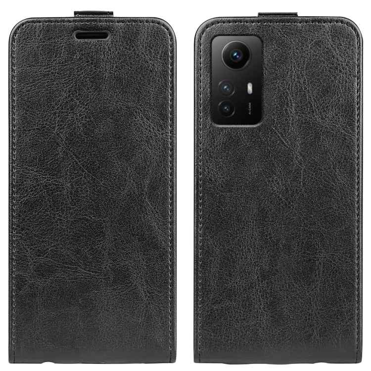 R64 Texture Single Vertical Flip Leather Phone Case, For Redmi Note 12S