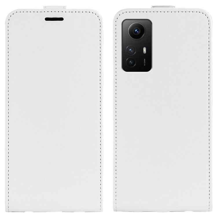 R64 Texture Single Vertical Flip Leather Phone Case, For Redmi Note 12S