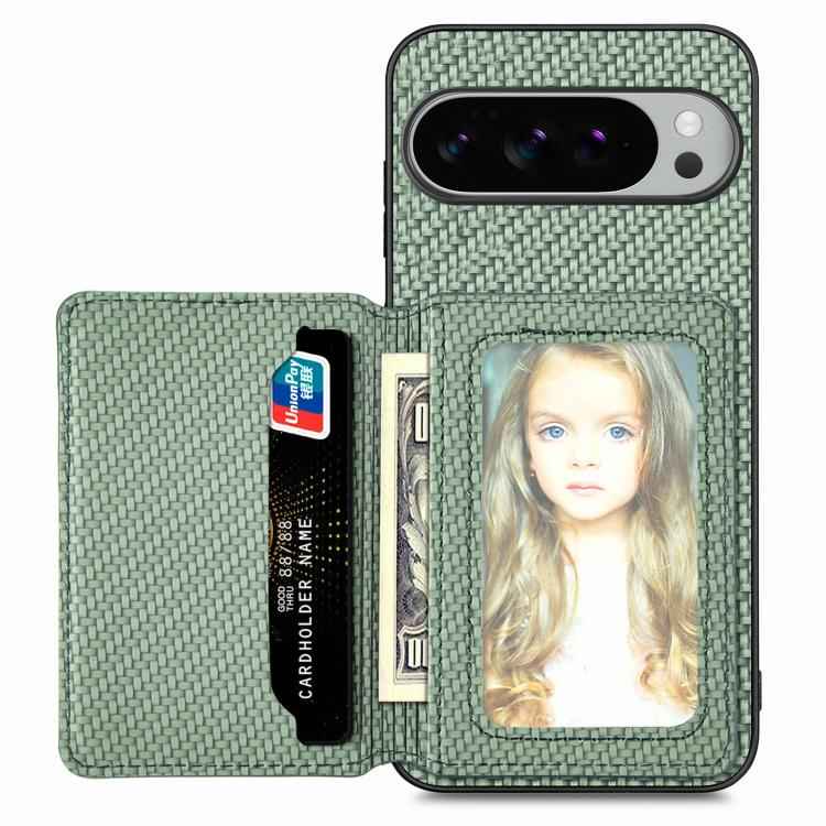 Carbon Fiber Magnetic Card Bag Phone Case, For Google Pixel 10 Pro XL, For Google Pixel 10 / 10 Pro, For Google Pixel 9a, For Google Pixel 9 Pro XL, For Google Pixel 9 / 9 Pro, For Google Pixel 7a, For Google Pixel 6