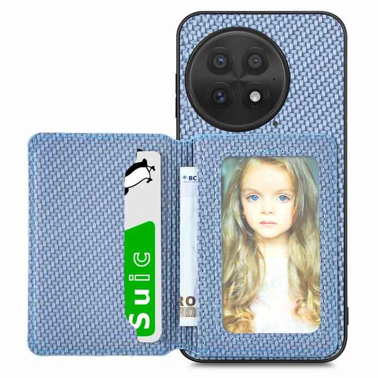 Carbon Fiber Magnetic Card Bag Phone Case, For OnePlus 15, For OnePlus 13, For OnePlus Nord CE 3 Lite, For OnePlus Nord CE2 Lite 5G