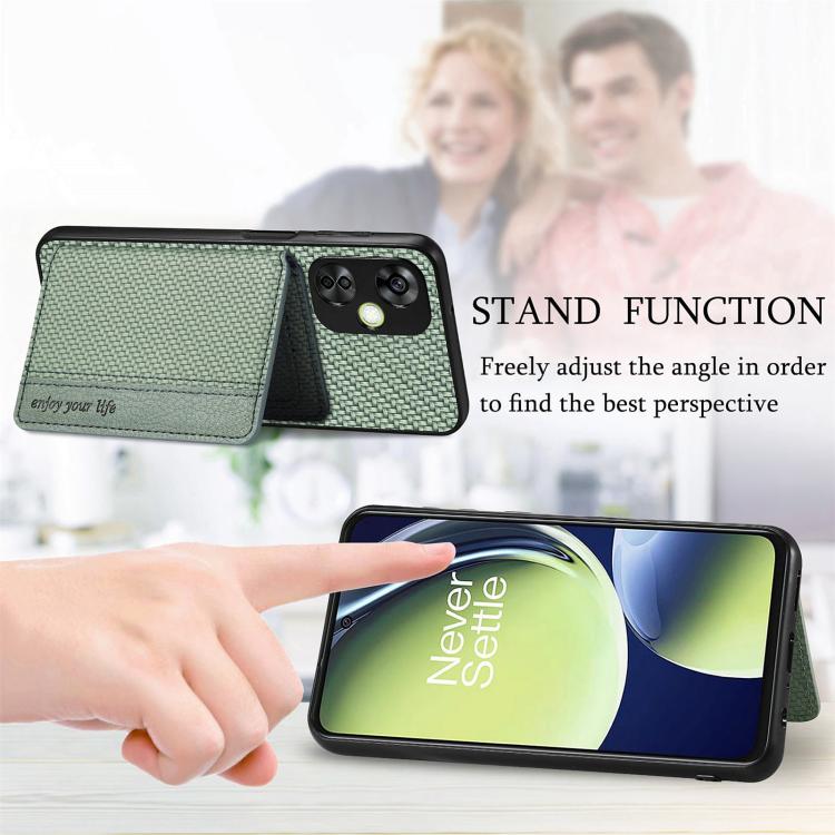 Carbon Fiber Magnetic Card Bag Phone Case, For OnePlus Ace 6 / 6T / 15R, For OnePlus 15, For OnePlus 13