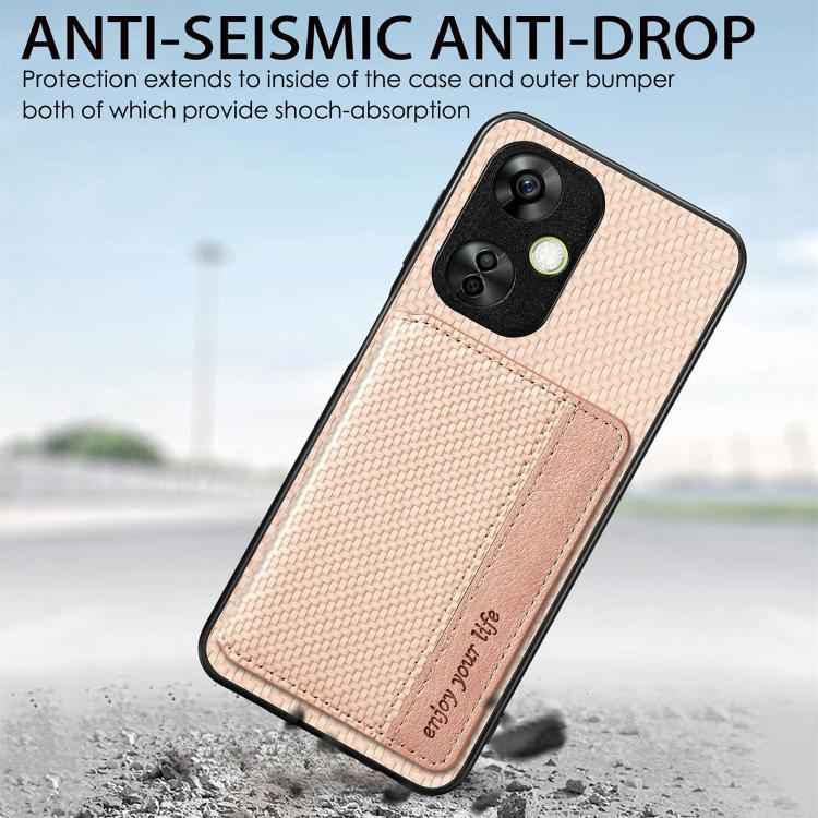 Carbon Fiber Magnetic Card Bag Phone Case, For OnePlus 15, For OnePlus 13, For OnePlus Nord CE 3 Lite, For OnePlus Nord CE2 Lite 5G